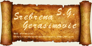 Srebrena Gerasimović vizit kartica